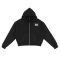 BAZICZ GRAFFITTI Zip-Up Boxy Hoodie
