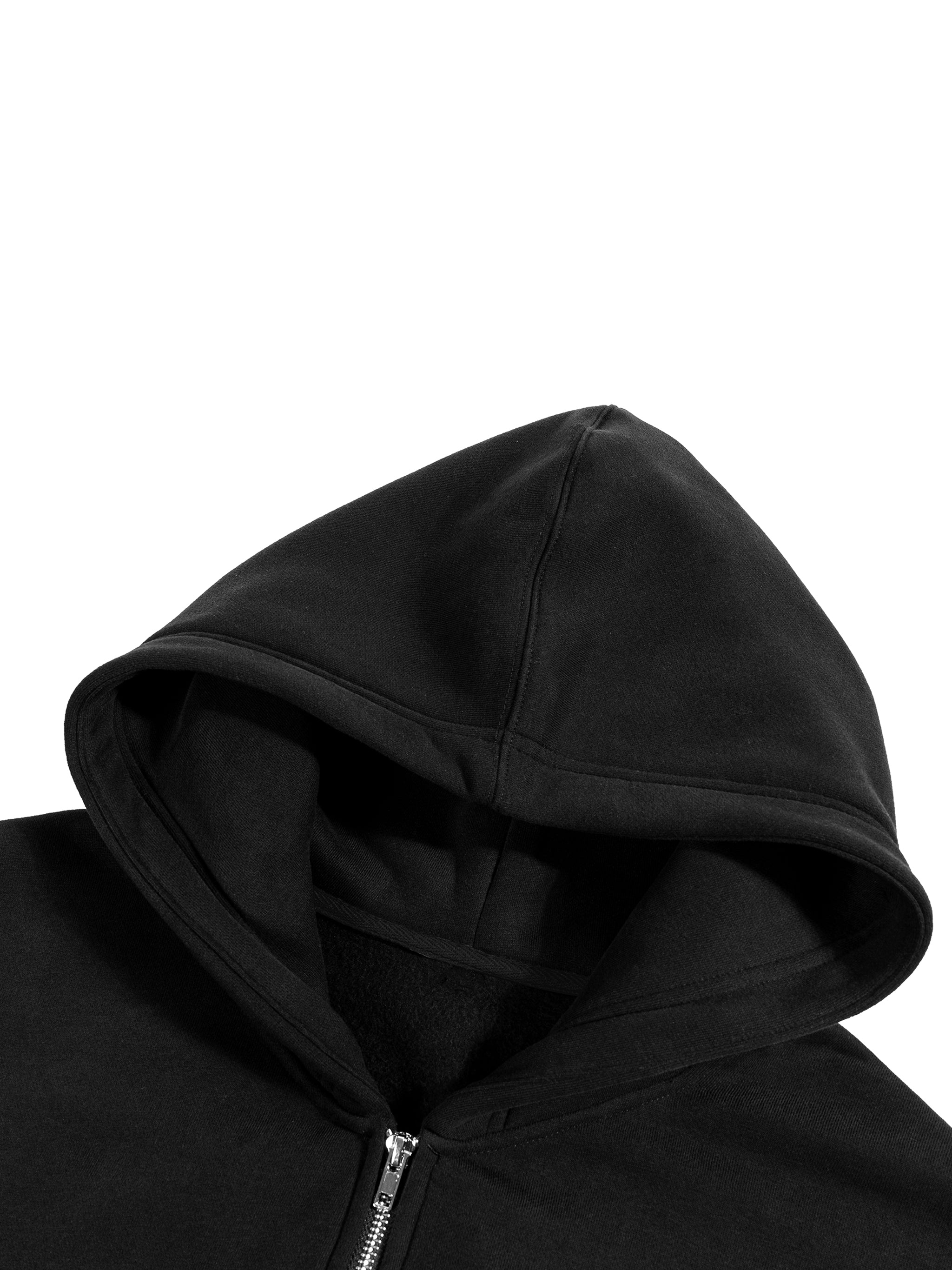 BAZICZ GAFFITTI Zip-Up Boxy Hoodie